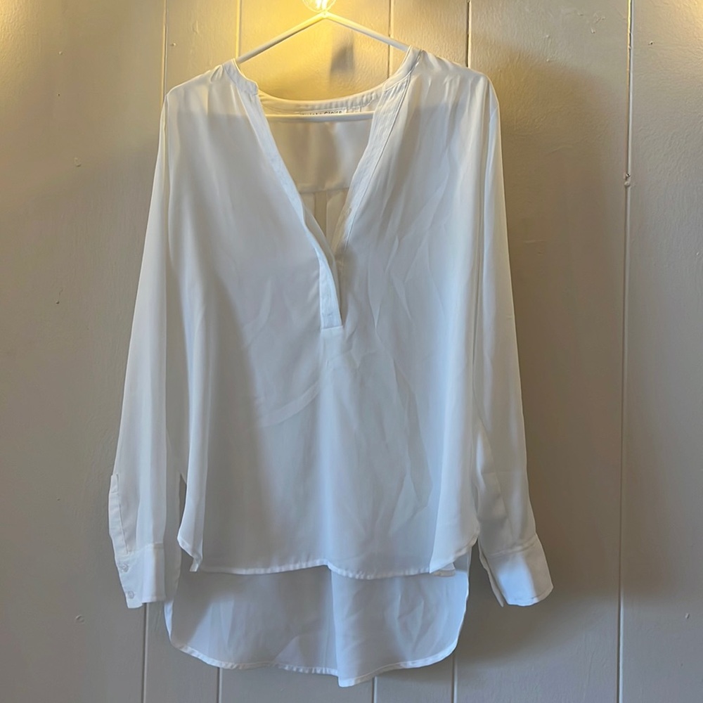 Violet and Claire long sleeve white top